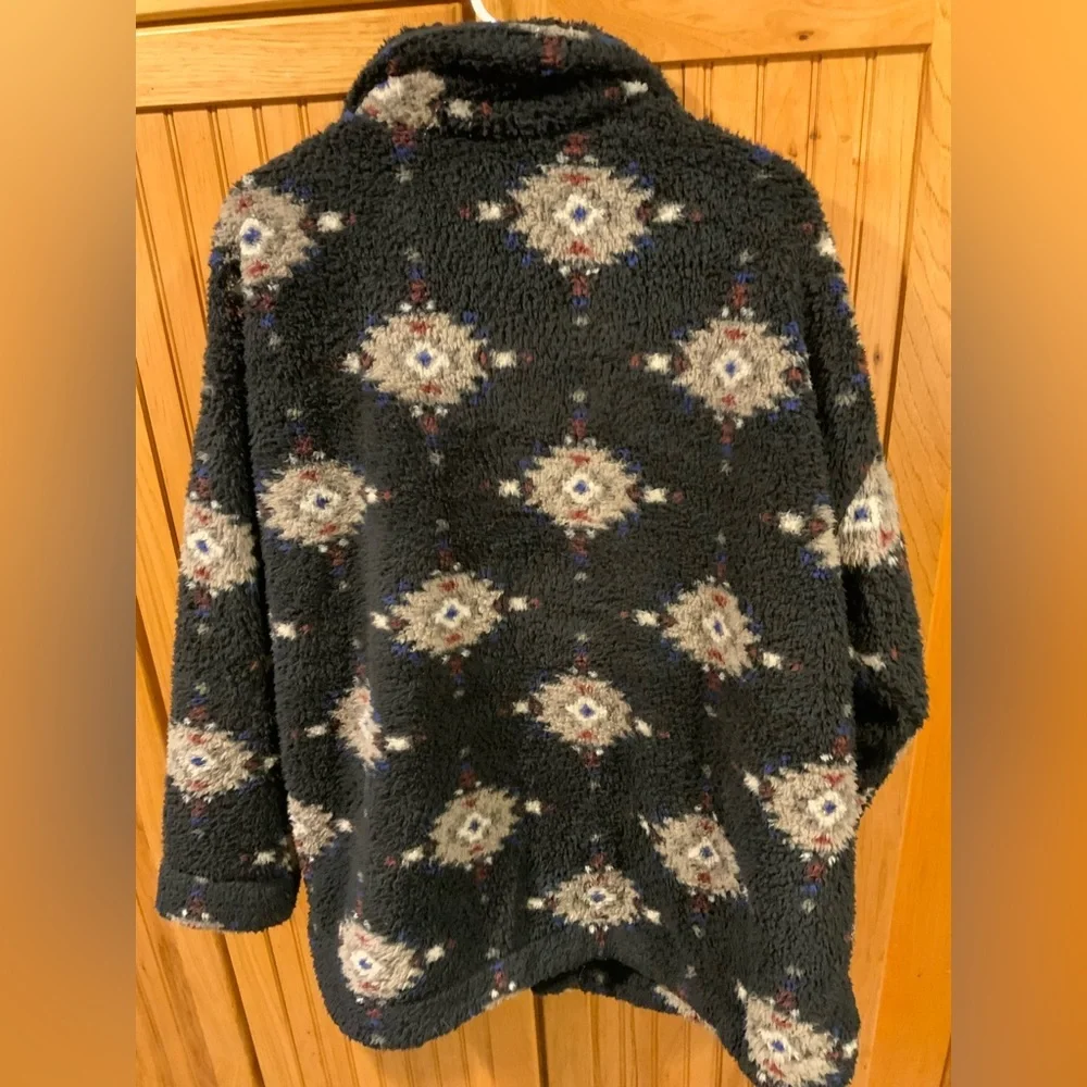 John Richmond Black and Cream Patterned Teddy Jacket - Picture 3 of 3